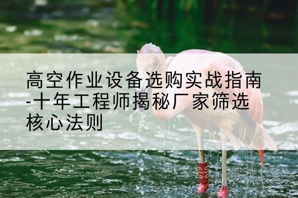 寿光剪叉式升降机厂家-高空作业设备选购实战指南-十年工程师揭秘厂家筛选核心法则