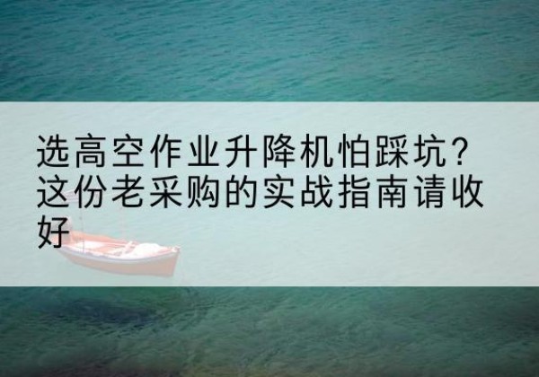 寿光高空作业升降机厂家推荐-选高空作业升降机怕踩坑？这份老采购的实战指南请收好